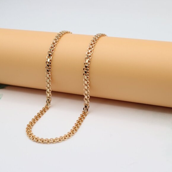 "Chunky Rose Gold Chain Necklace Bold & Stylish Look, XPNL0126 - Picture 2 of 12